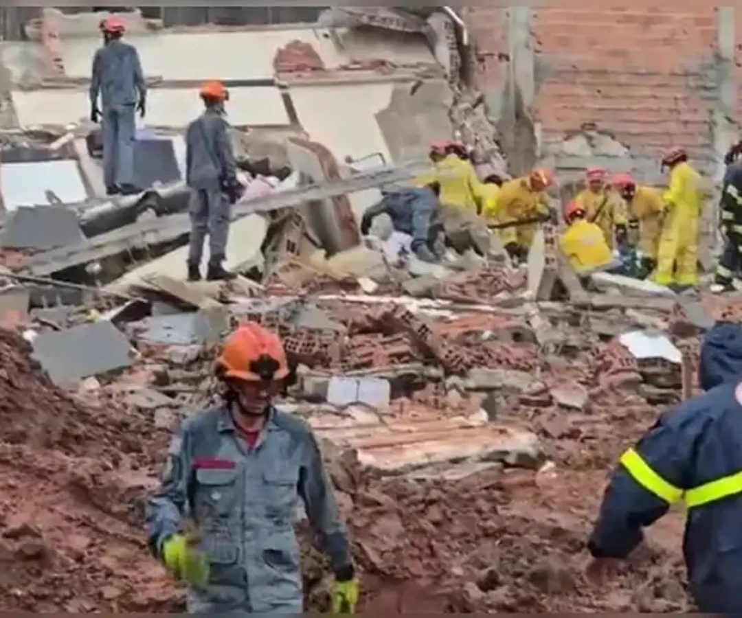 Prédio desaba em São Bernardo do Campo e deixa quatro feridos